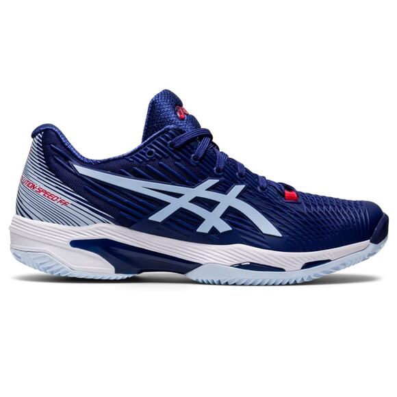 ASICS Women\'s Solution Speed FF 2 Clay Shoes PU Upper Dive Blue/Soft sky 7 M